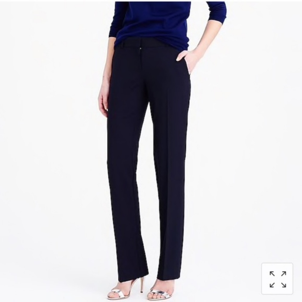 J.Crew Tollegno black wool trousers